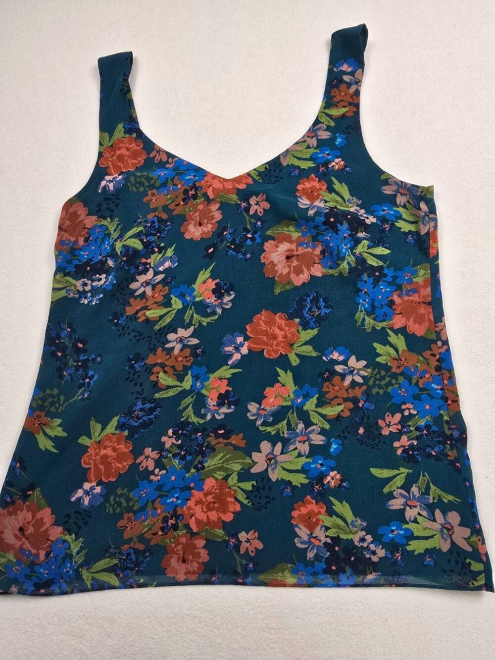 Cabi Womens Medium Floral Print Sleeveless Top